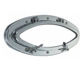 Elliptical Opening Porthole in Brass or Chromium plated